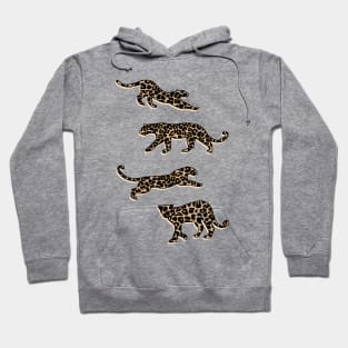 Leopard Shapes Pattern on Green Hoodie